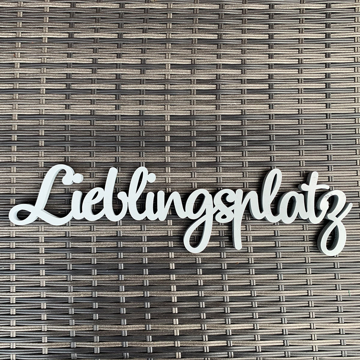 Lieblingsplatz | Schriftzug aus Holz | Dekoration für zu Hause | Designschriftzug | 3D Wandtattoo | Wanddeko | Gartendeko