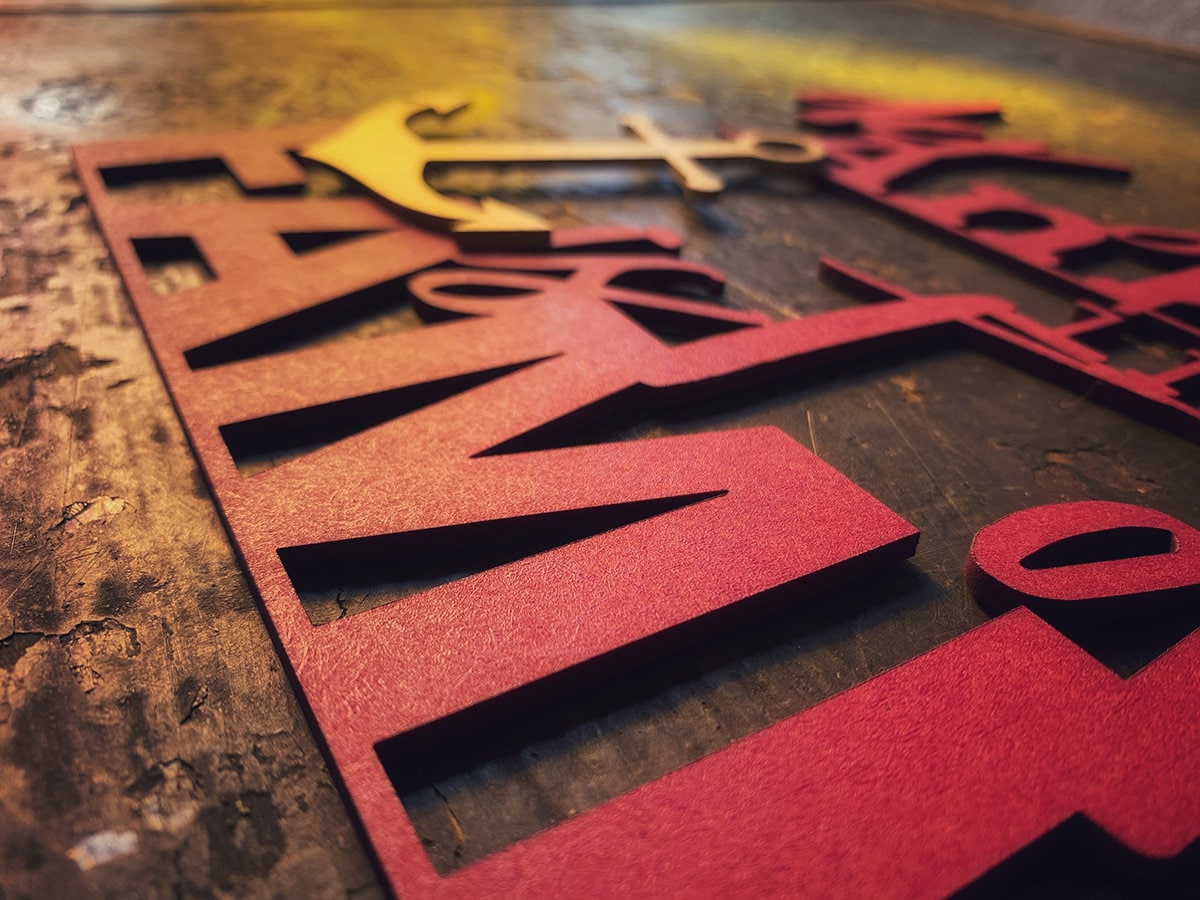 Familienschild | Der stärkste Anker im Leben ist die Familie | Wanddeko | Holzschild | Deko | 3D Wandtattoo | Wandbild