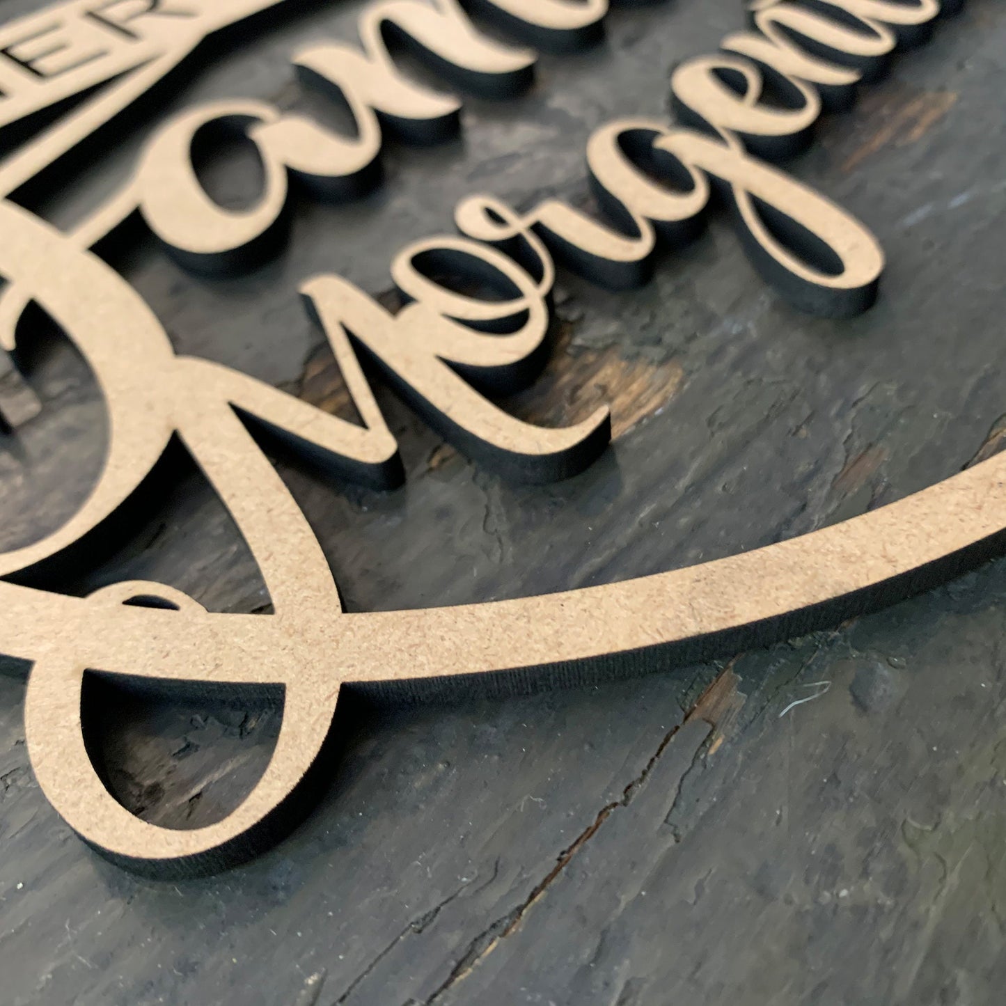 Türkranz, Fensterkranz, Familienschild, Familienname, rundes Türschild, Holzschild, personalisiert