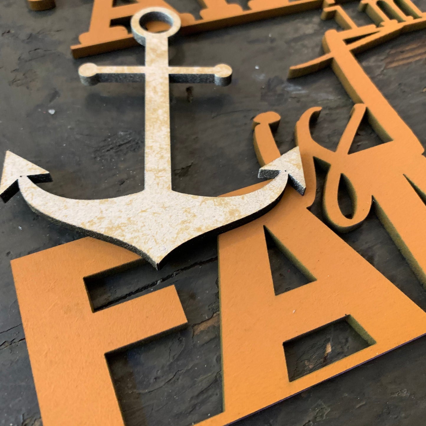 Familienschild | Der stärkste Anker im Leben ist die Familie | Wanddeko | Holzschild | Deko | 3D Wandtattoo | Wandbild