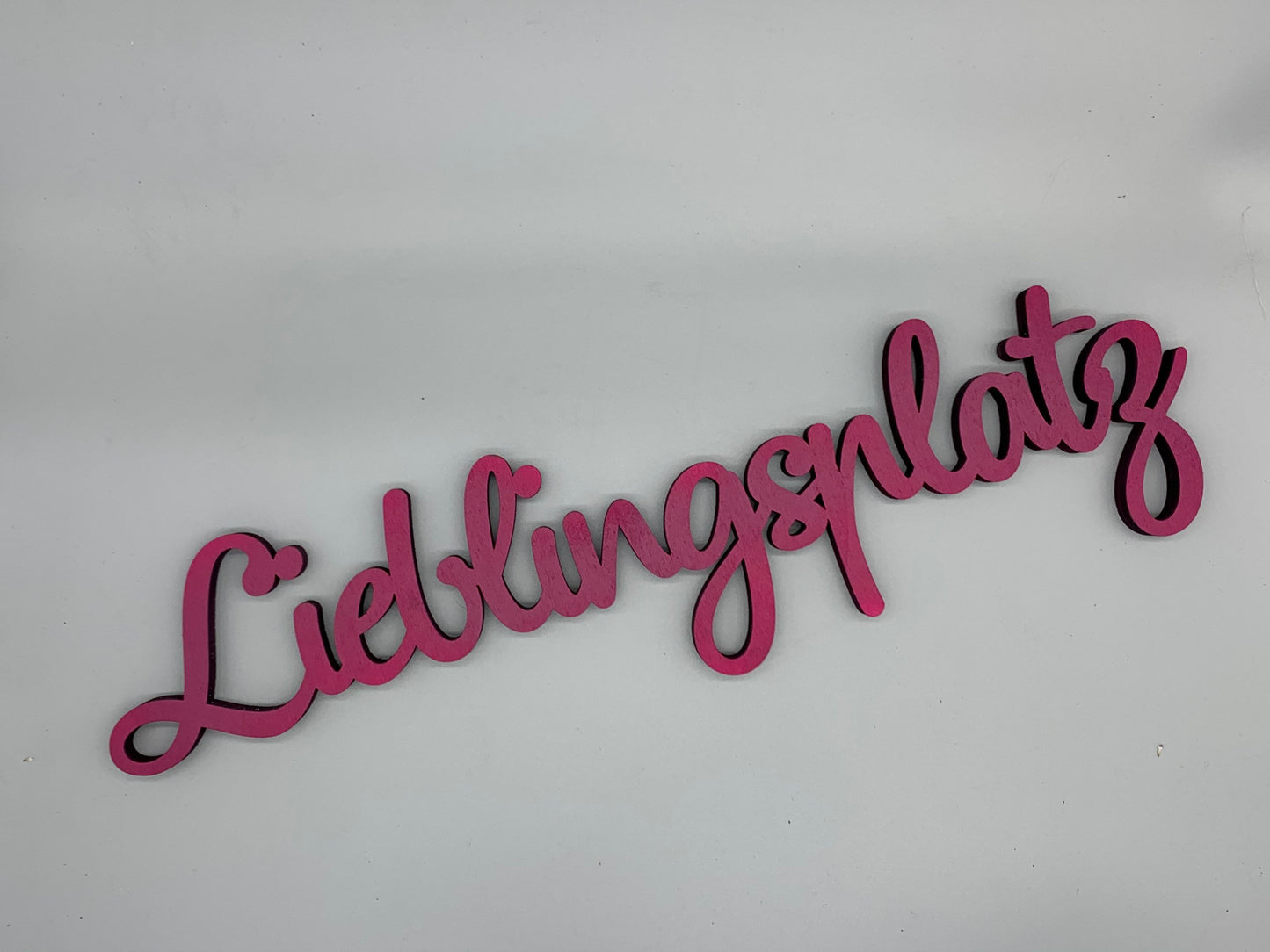 Lieblingsplatz | Schriftzug aus Holz | Dekoration für zu Hause | Designschriftzug | 3D Wandtattoo | Wanddeko | Gartendeko