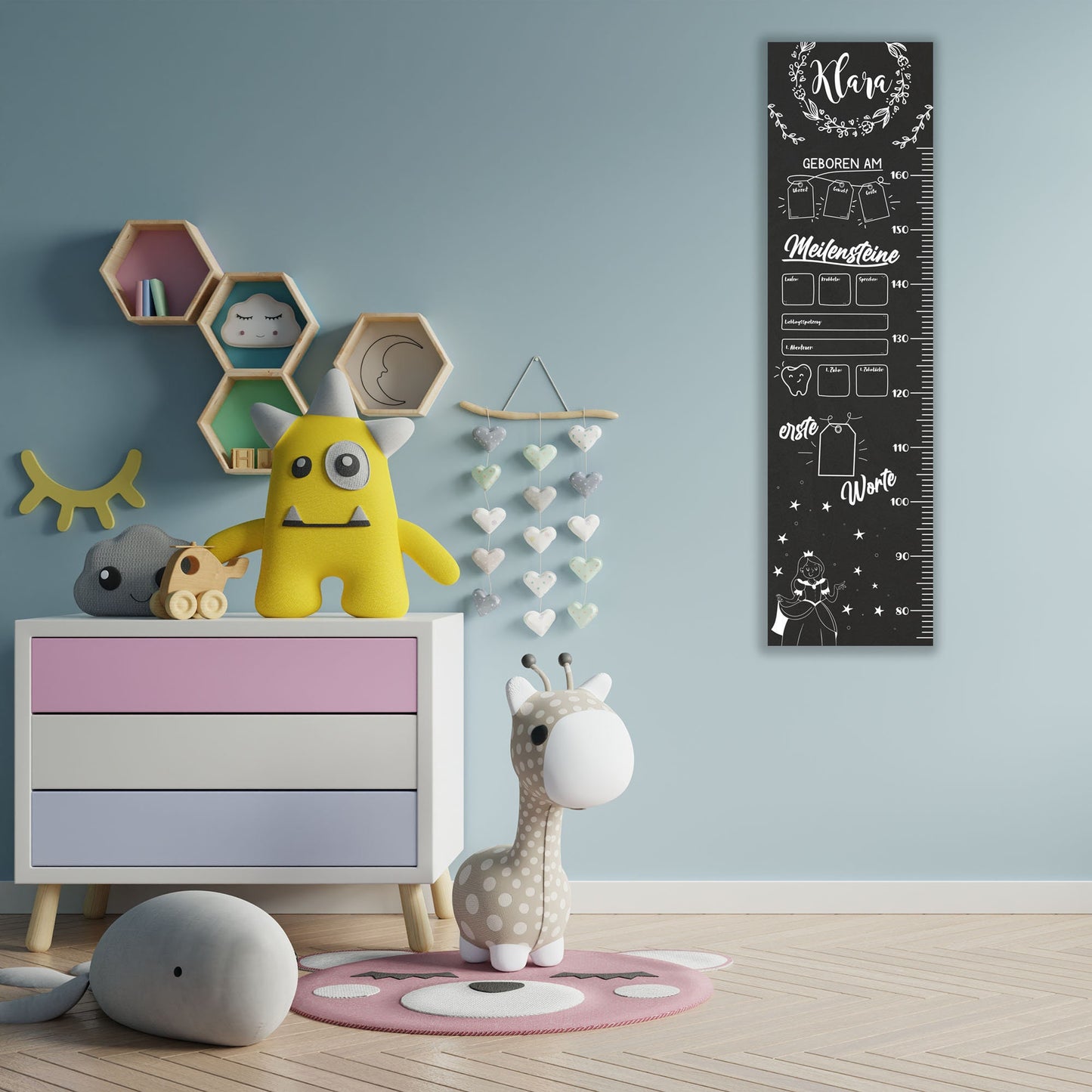 personalisierte Messlatte für Kinder | Kinderzimmer | Meilensteintafel | Kindermesslatte | Geburtsgeschenk | Taufe
