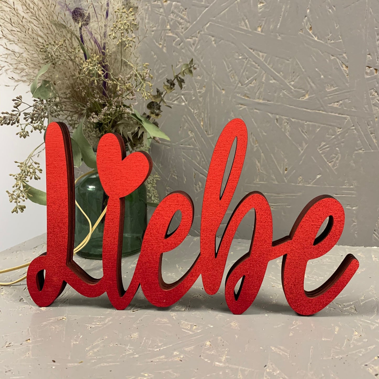 Schriftzug Liebe aus Holz | Hochzeitsdeko | Geschenk | Liebeserklärung | stehend | Hochzeitsgeschenk | Liebe | verliebt | 3D Schriftzug