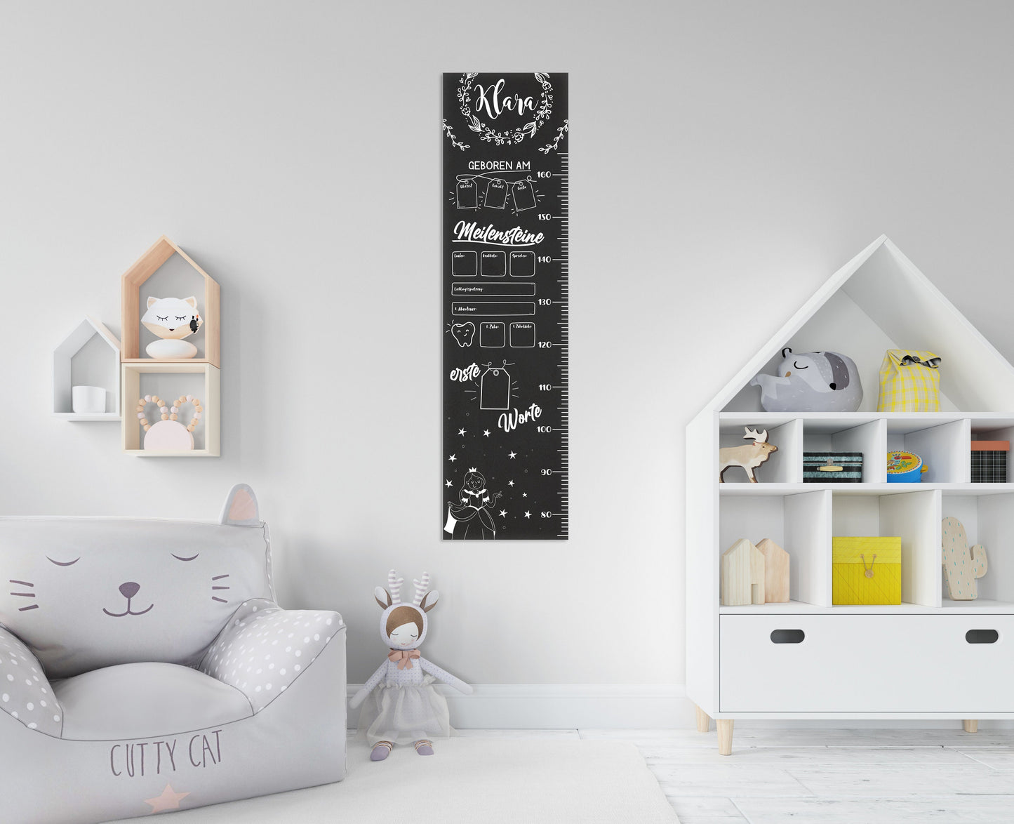 personalisierte Messlatte für Kinder | Kinderzimmer | Meilensteintafel | Kindermesslatte | Geburtsgeschenk | Taufe