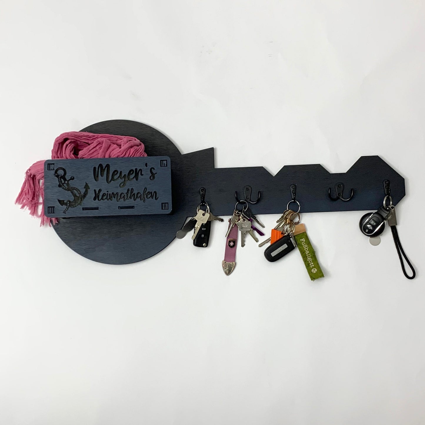 personalisiertes Schlüsselbrett | Garderobe & Kiste | Schlüsselkasten | Schlüsselparkplatz | Schlüsselleiste | Holz