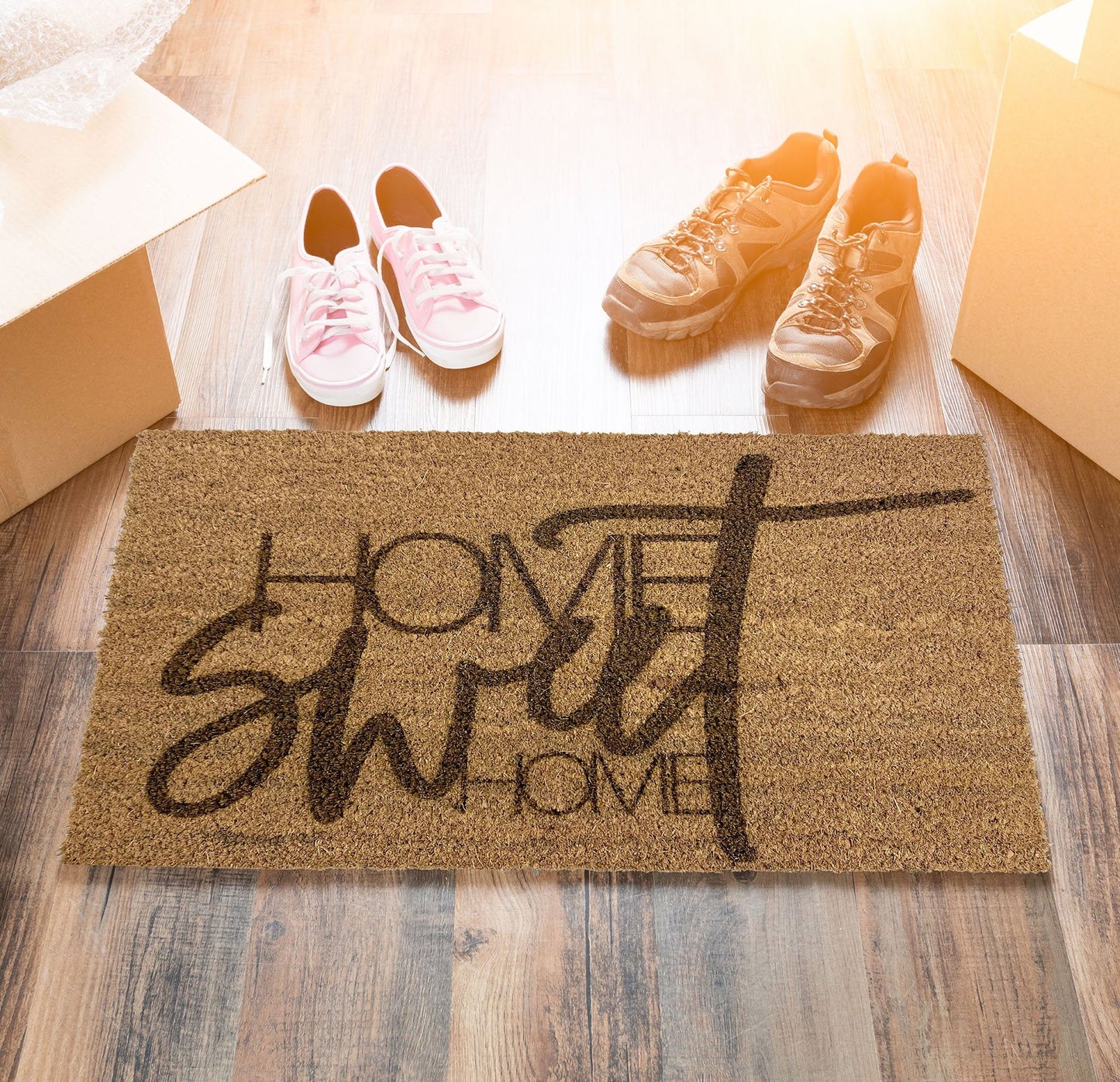 HOME Sweet HOME Türmatte | Kokosfußmatte Indoor | Kokosmatte | Einweihung | personalisierte Fußmatte