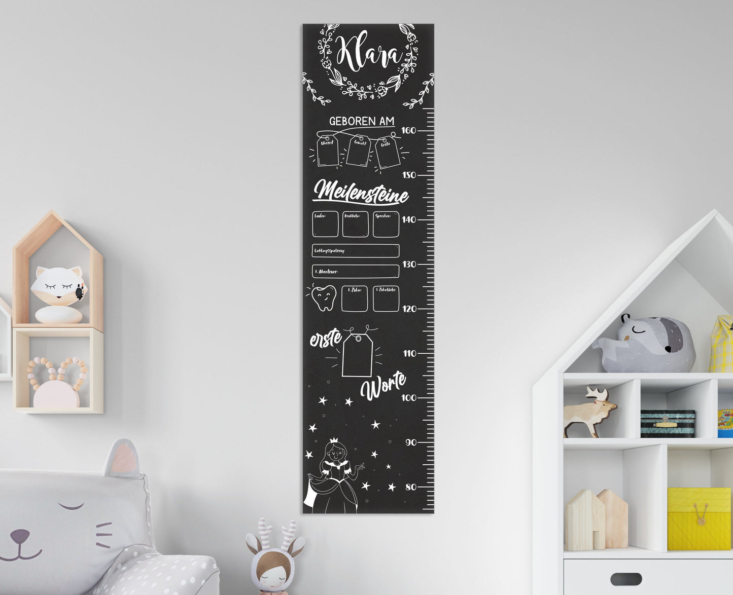 personalisierte Messlatte für Kinder | Kinderzimmer | Meilensteintafel | Kindermesslatte | Geburtsgeschenk | Taufe