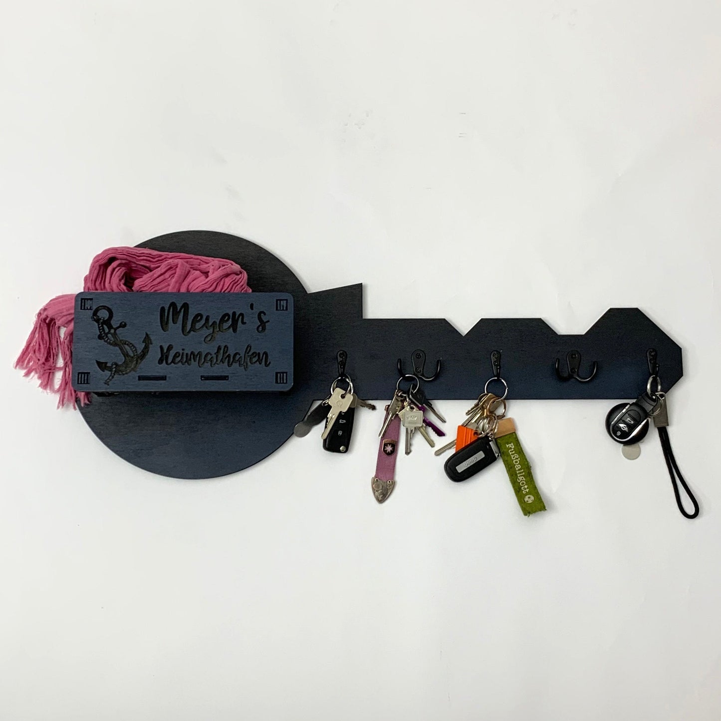 personalisiertes Schlüsselbrett | Garderobe & Kiste | Schlüsselkasten | Schlüsselparkplatz | Schlüsselleiste | Holz
