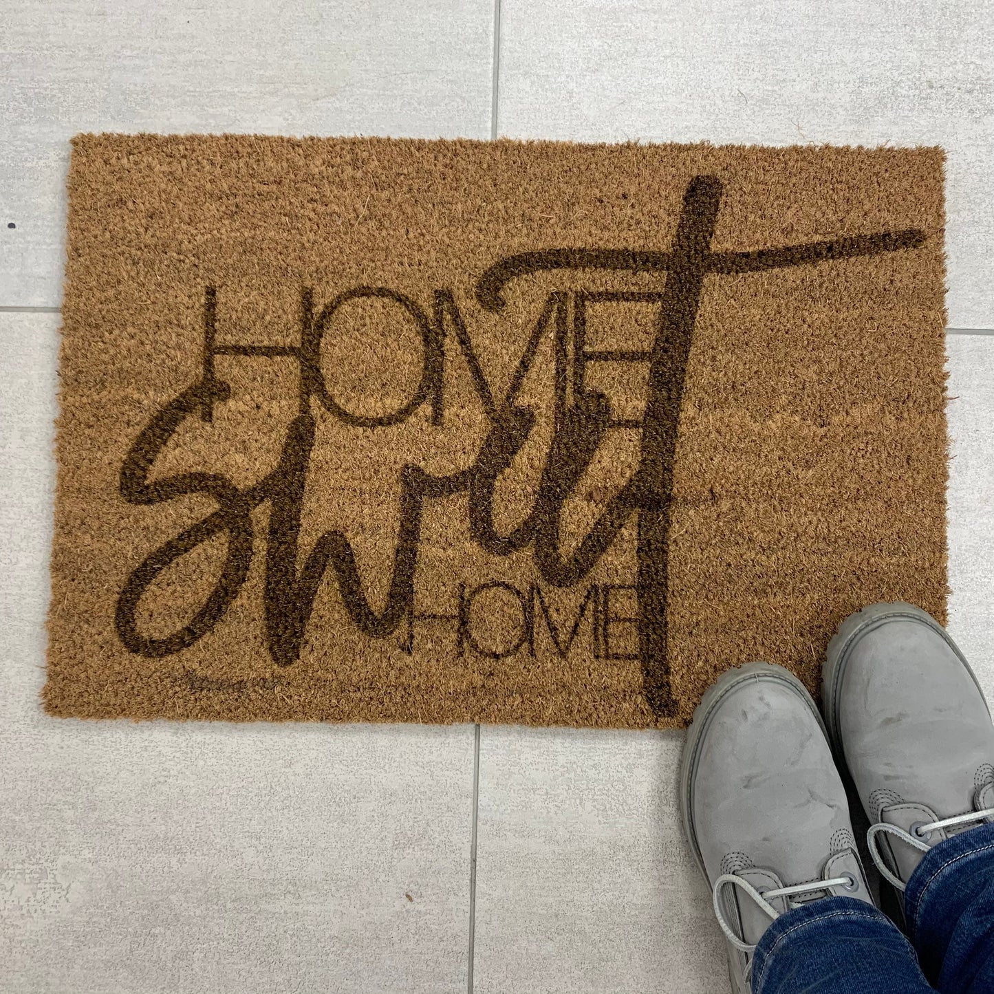 HOME Sweet HOME Türmatte | Kokosfußmatte Indoor | Kokosmatte | Einweihung | personalisierte Fußmatte
