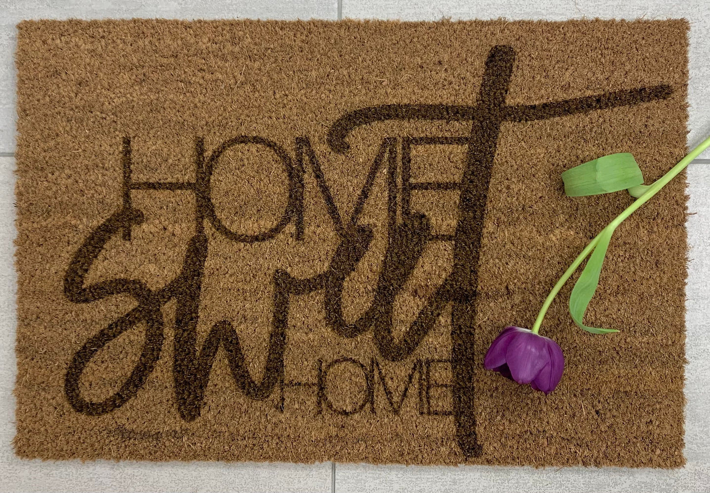 HOME Sweet HOME Türmatte | Kokosfußmatte Indoor | Kokosmatte | Einweihung | personalisierte Fußmatte