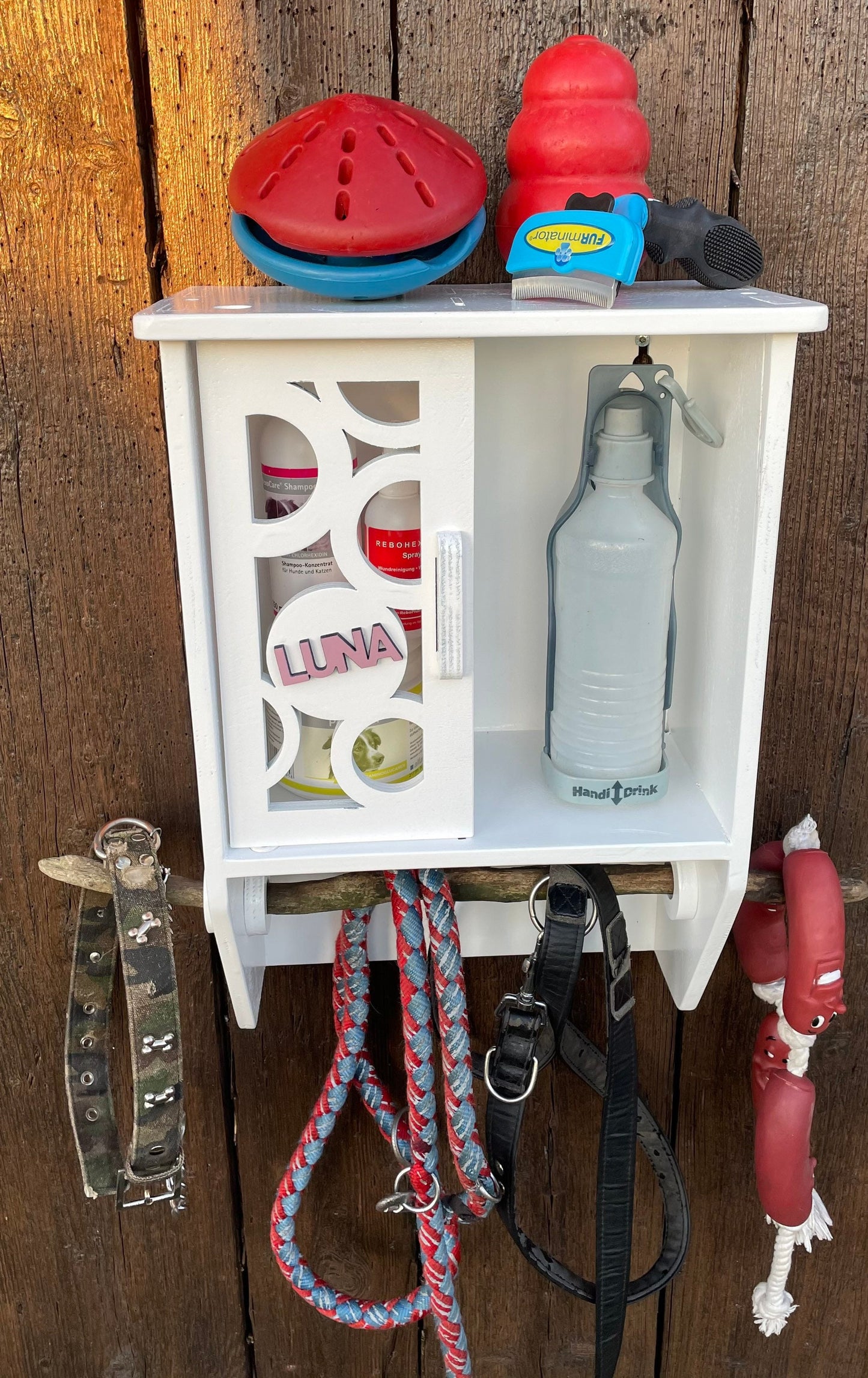 Hundegarderobe personalisiert, Leinengarderobe, Leinenparkplatz, Leinenplatz, Leinenhalter, Hundeleine, Vintage, Treibholz