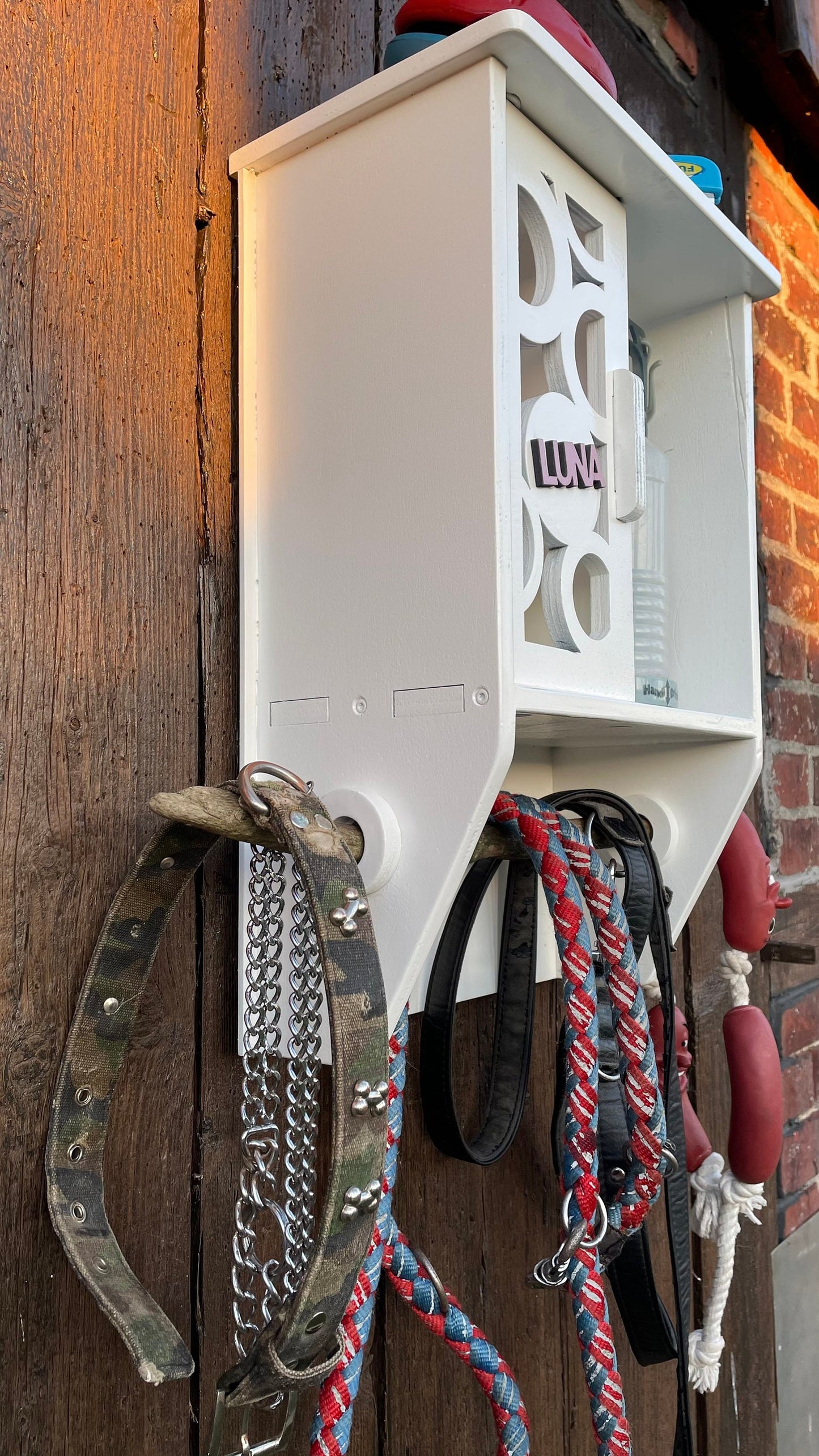 Hundegarderobe personalisiert, Leinengarderobe, Leinenparkplatz, Leinenplatz, Leinenhalter, Hundeleine, Vintage, Treibholz