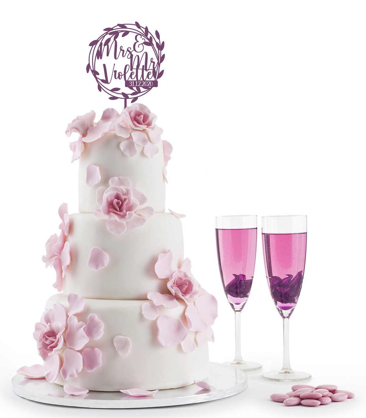 Tortentopper für Taufe, Kommunion oder Hochzeit, Tortendeko
