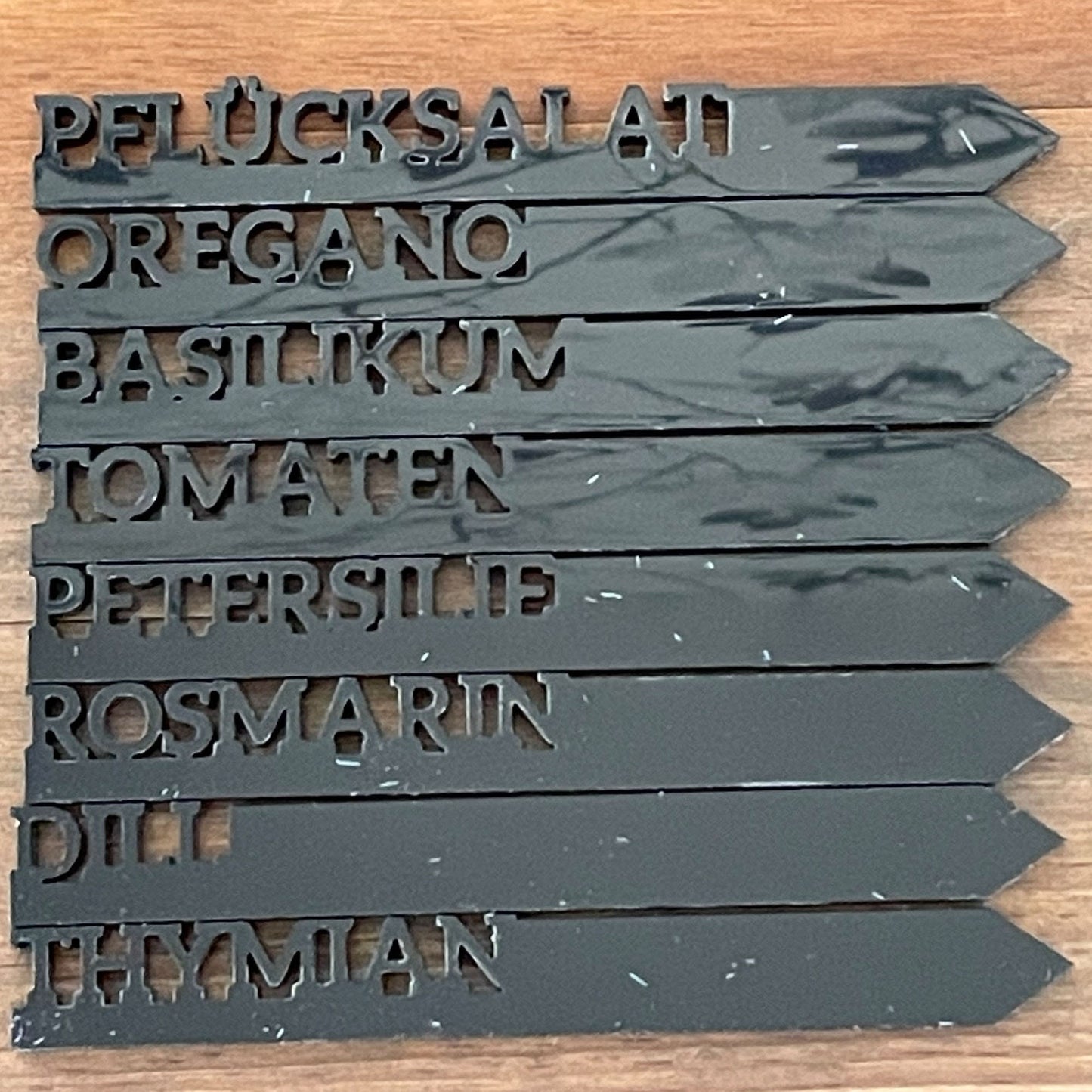 Pflanzstecker personalisiert 10 Stück | aus Acryl | Beetstecker | Gemüse | Kräuter | Obst | Blumen | Garten Beschriftung