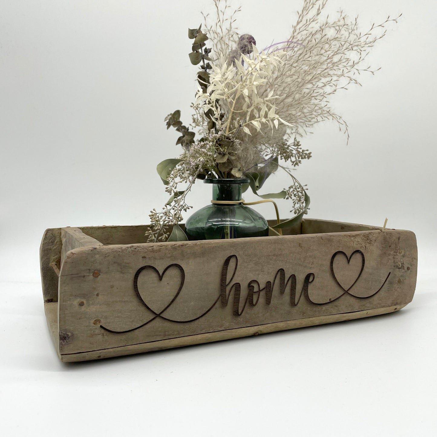 Ziegelform "WELCOME", Aufbewahrung, Holz Vintage personalisierbar, rustikale Deko aus Altholz