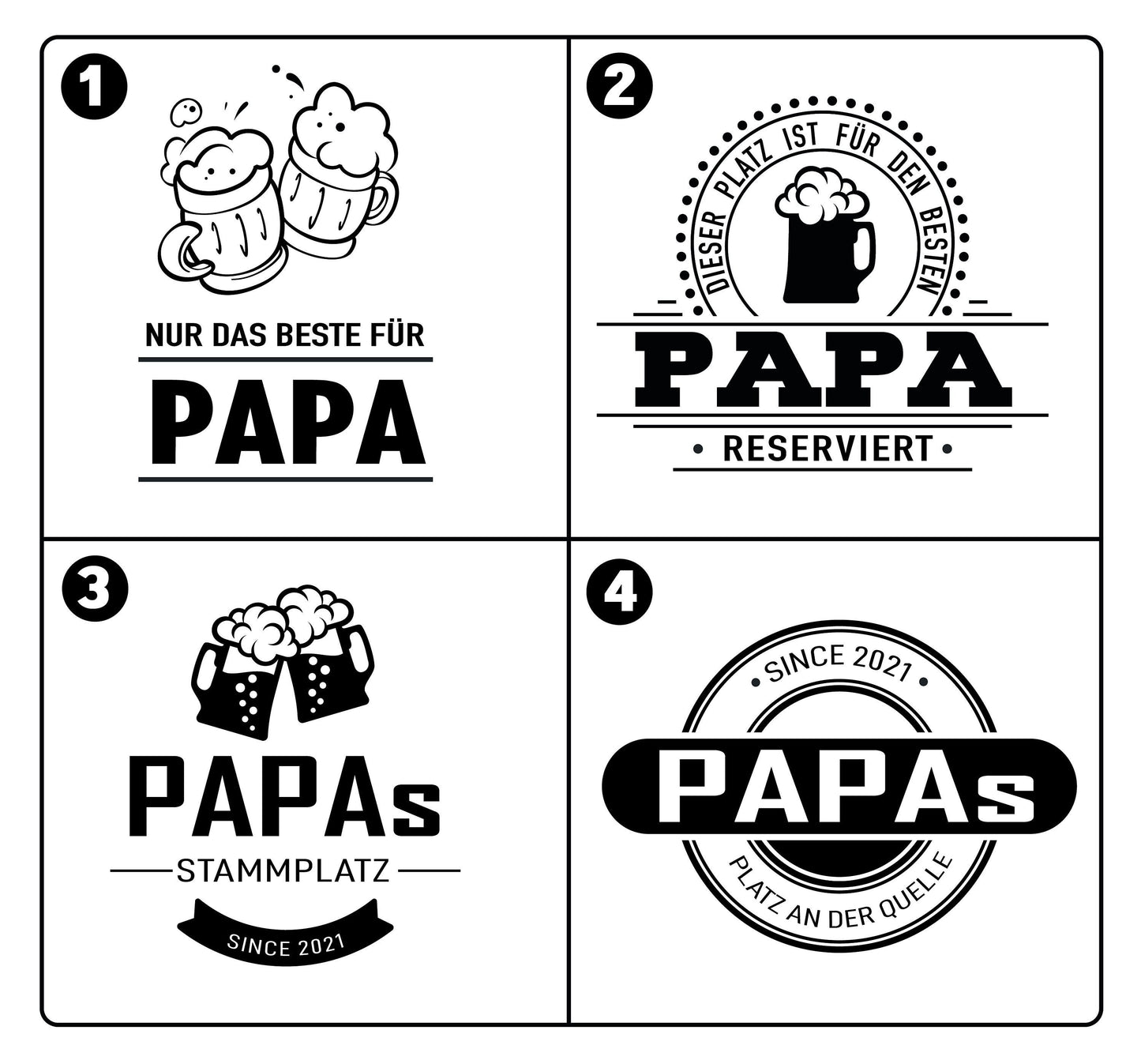 Bierkastensitz, Holz, personalisiert, Papa, Geschenk für Männer, Mobile Bierbank, Vatertag, Bierkistensitz, Sitzauflage für Bierkiste