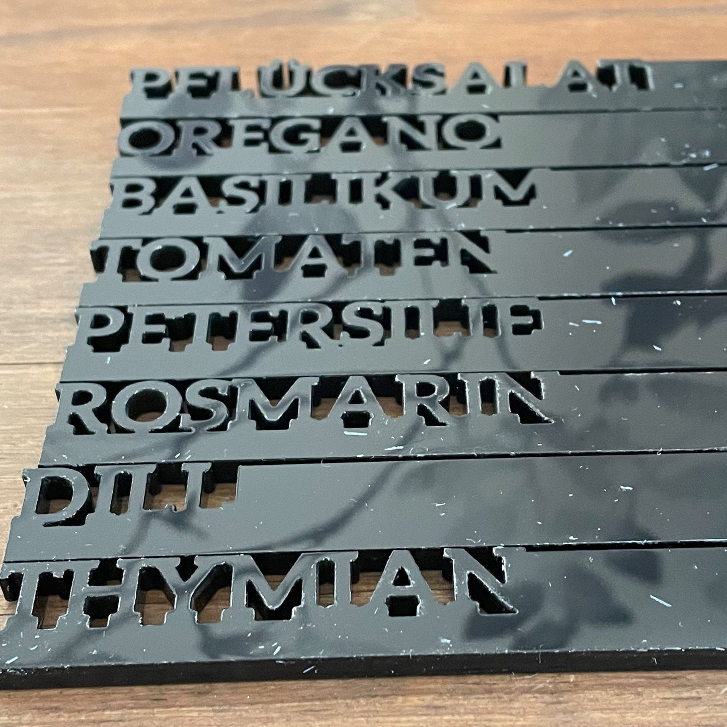 Pflanzstecker personalisiert 10 Stück | aus Acryl | Beetstecker | Gemüse | Kräuter | Obst | Blumen | Garten Beschriftung