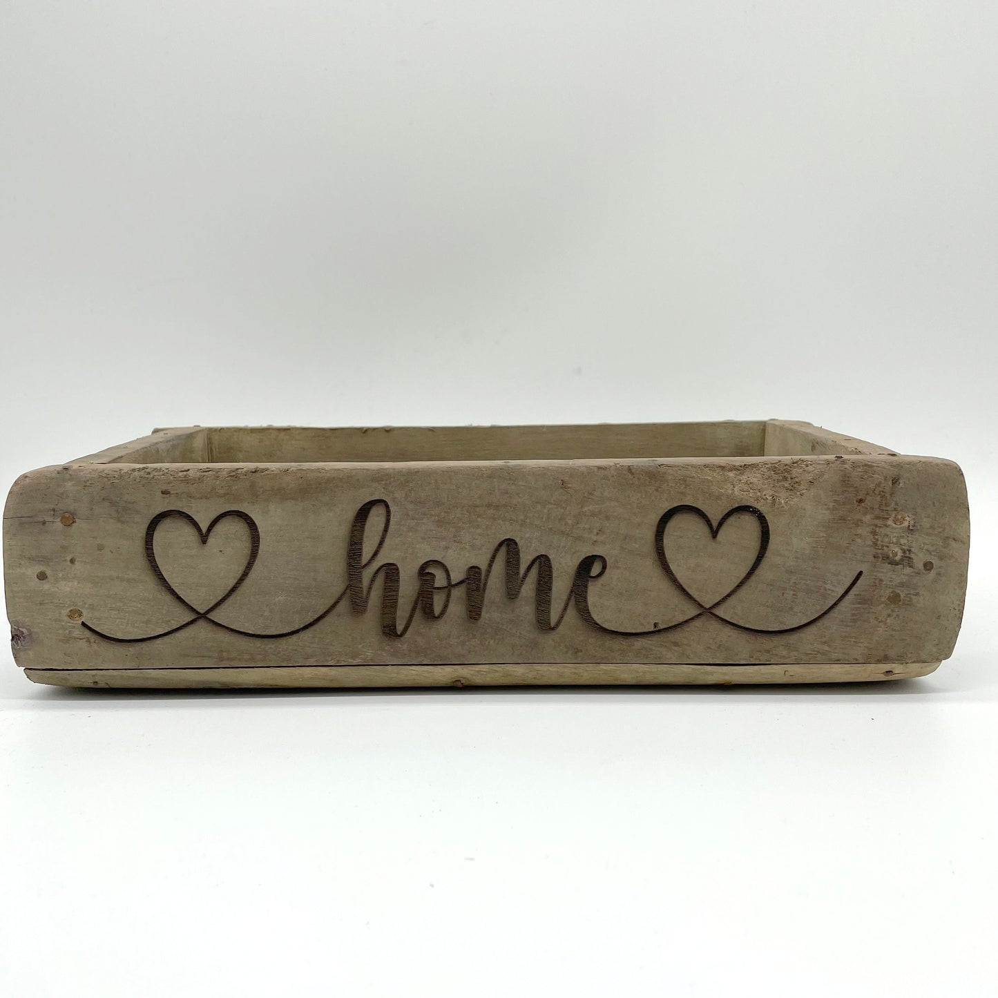 Ziegelform "WELCOME", Aufbewahrung, Holz Vintage personalisierbar, rustikale Deko aus Altholz