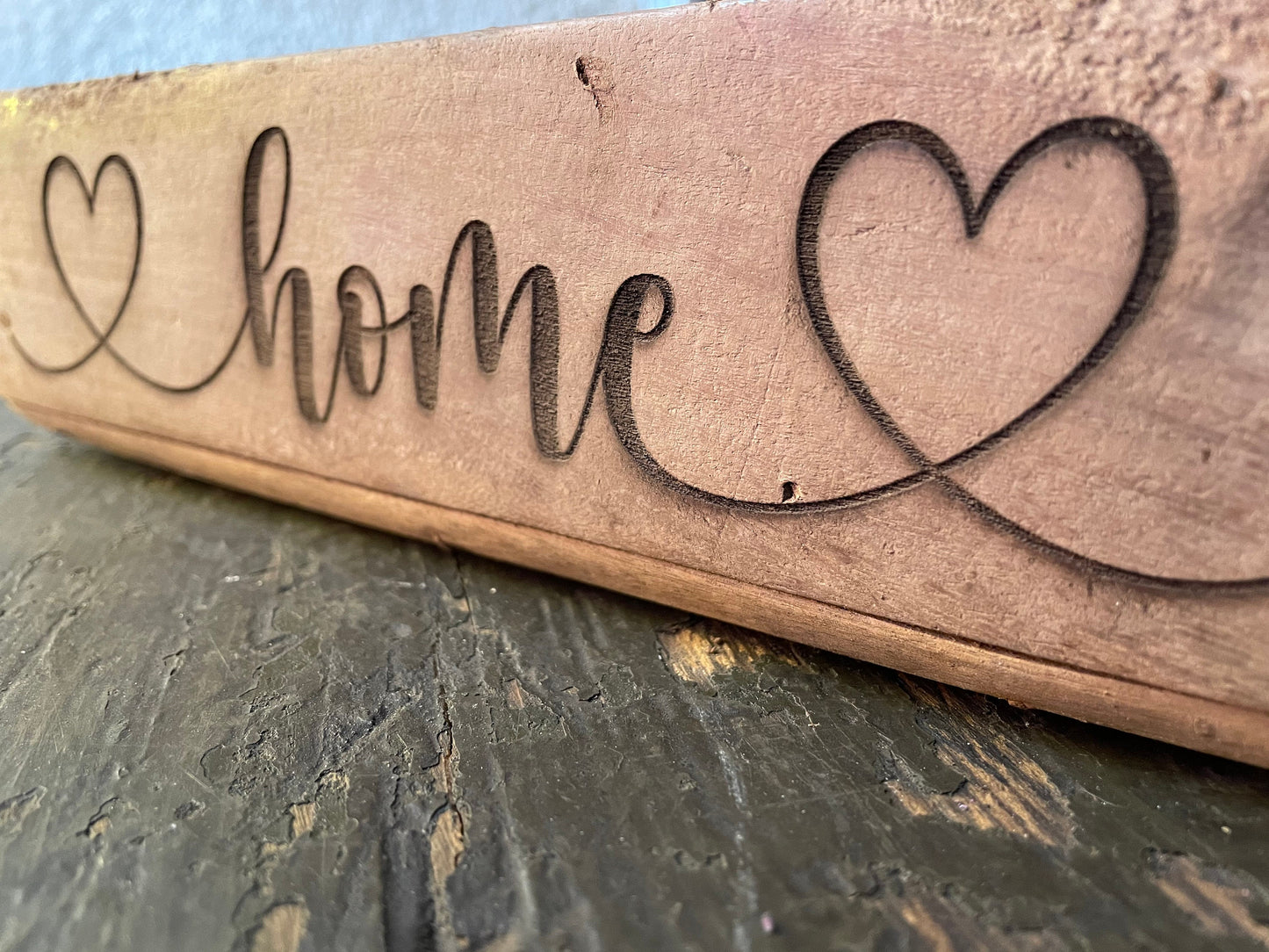 Ziegelform "WELCOME", Aufbewahrung, Holz Vintage personalisierbar, rustikale Deko aus Altholz