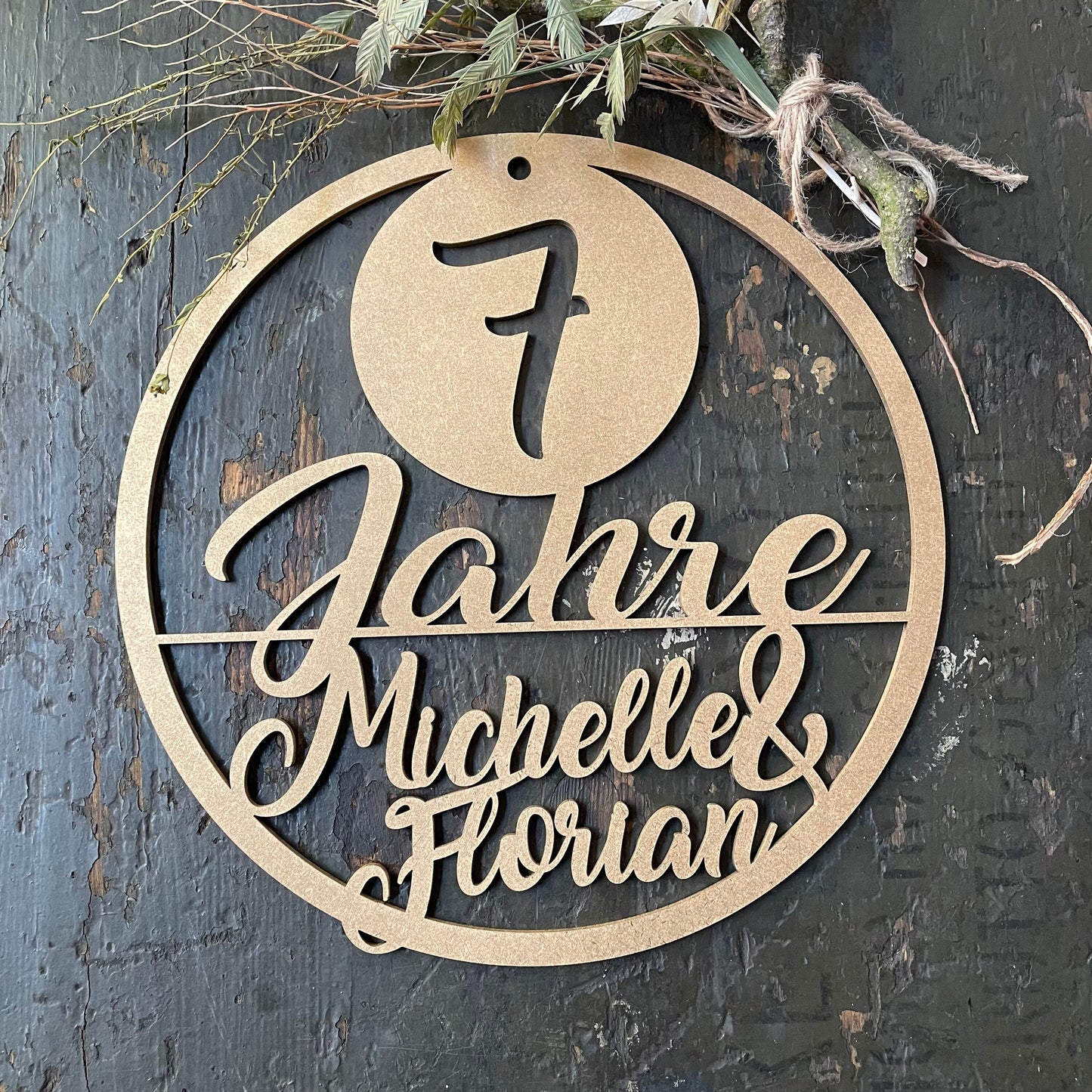Jubiläumskranz, Jubiläum, 25 Jahre, 50 Jahre, gold Hochzeit, Silber Hochzeit, Hochzeitstag, personalisiert, Geschenk
