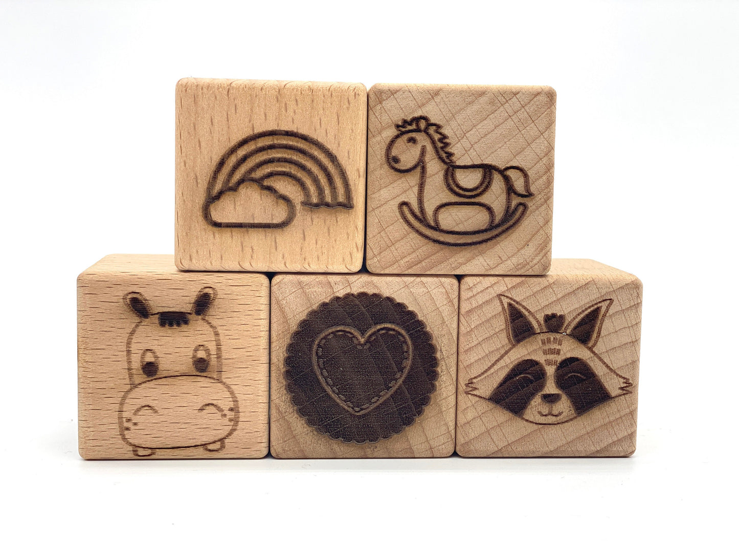 personalisierte Holzwürfel | graviert | Geschenkidee zur Geburt