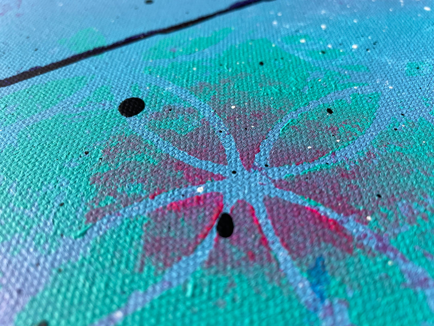 Abstraktes Gemälde aus Acryl handgemalt auf Leinwand 80x80 cm | modernes, individuelles Geschenk | Unikat