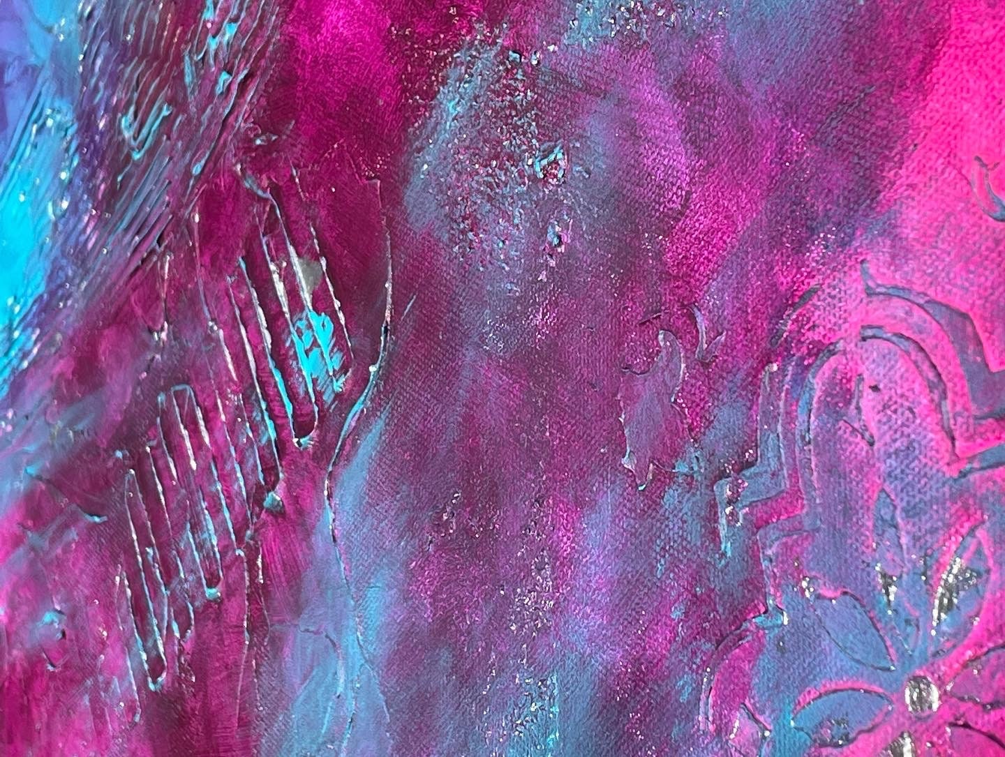 Abstraktes Gemälde aus Acryl handgemalt auf Leinwand 80x80 cm | modernes, individuelles Geschenk | Unikat