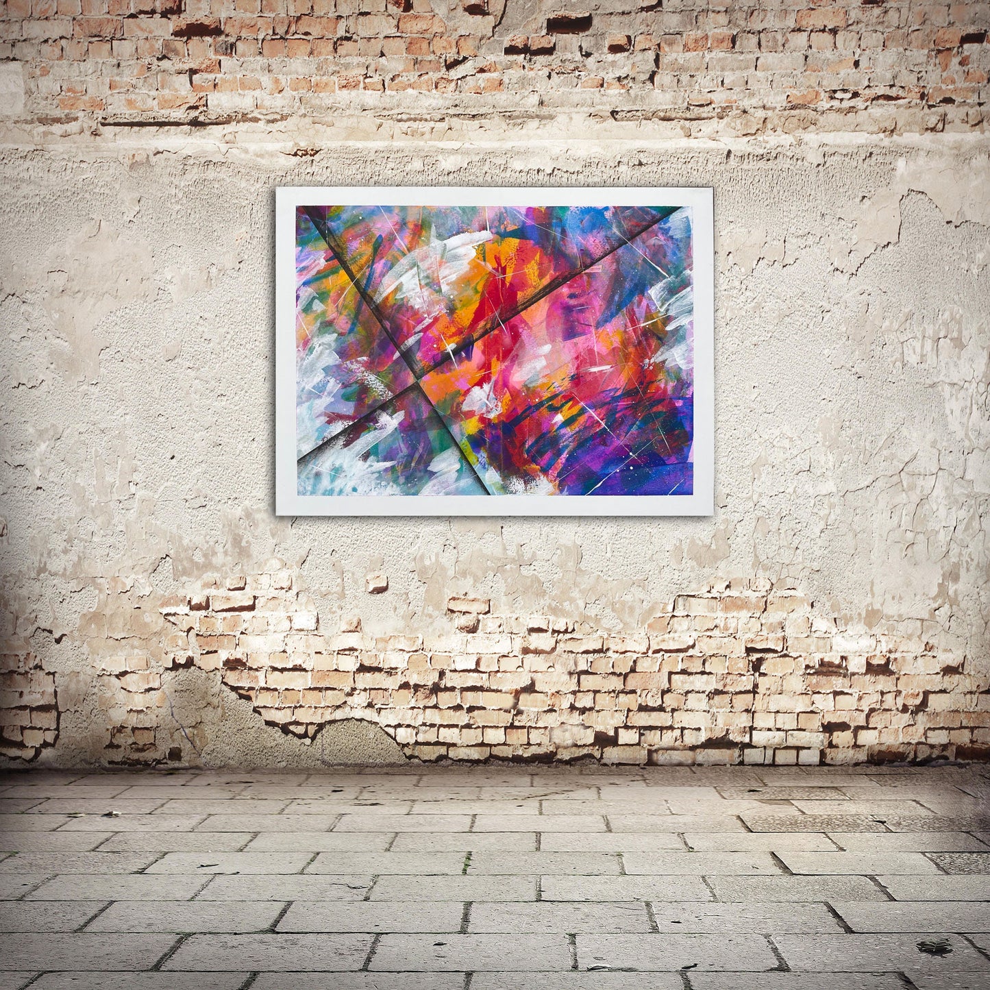 Abstraktes Bild aus Acryl handgemalt auf Leinwand 60x80 cm | modernes Gemälde | individuelle Wanddeko | Unikat
