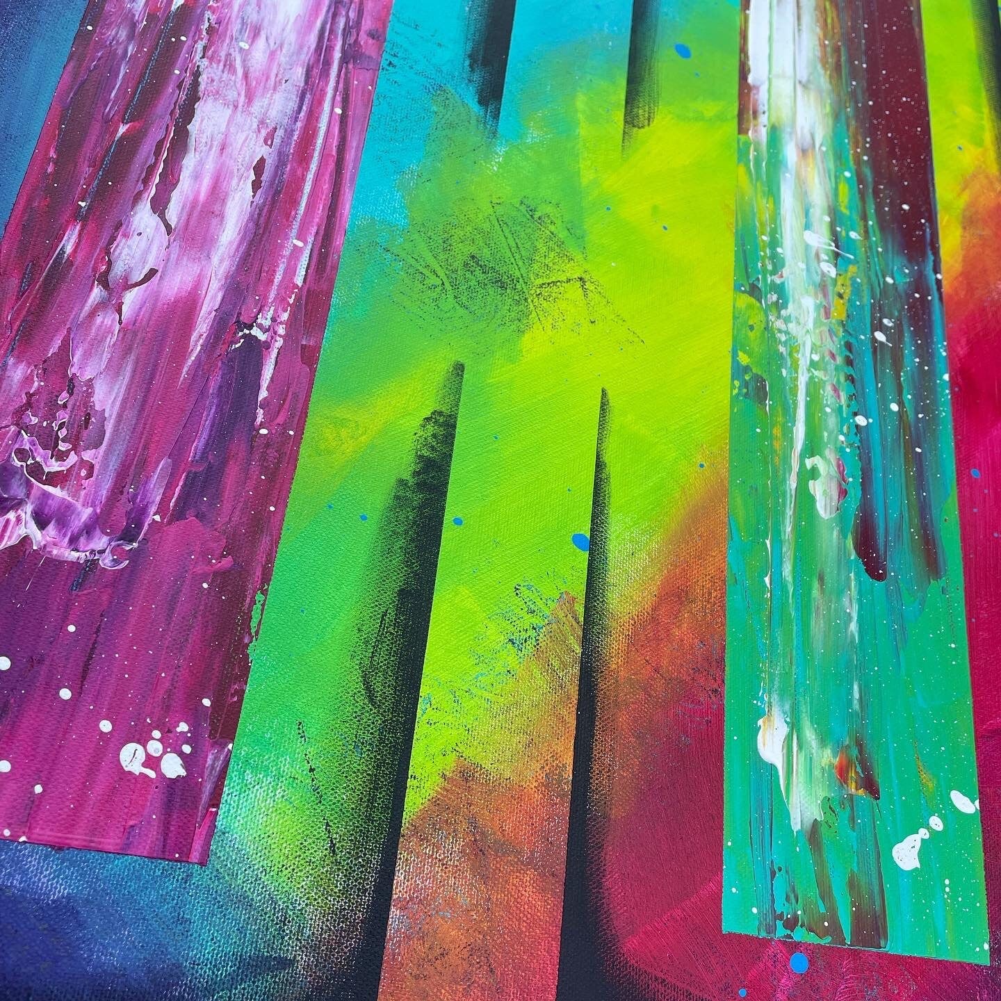 Abstraktes Gemälde aus Acryl handgemalt auf Leinwand 80x80 cm | modernes, individuelles Geschenk | Unikat