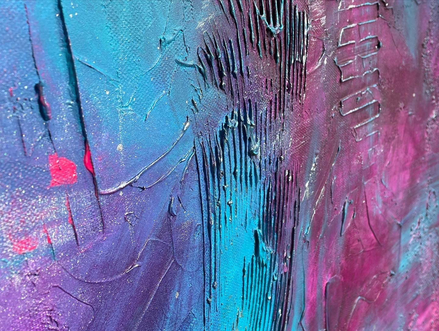 Abstraktes Gemälde aus Acryl handgemalt auf Leinwand 80x80 cm | modernes, individuelles Geschenk | Unikat