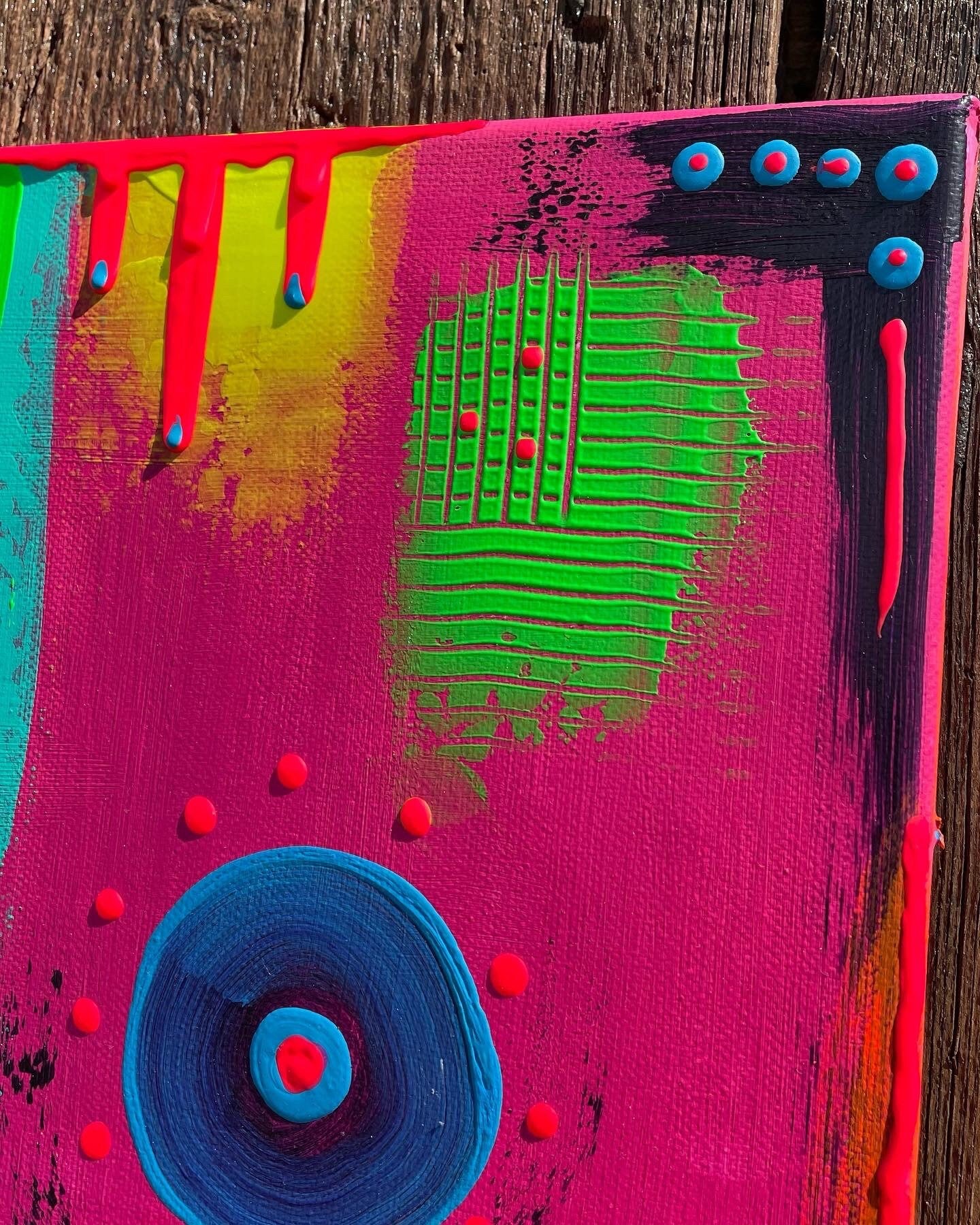 Abstraktes Gemälde aus Acryl handgemalt auf Leinwand 40x40 cm | modernes, individuelles Geschenk | Unikat