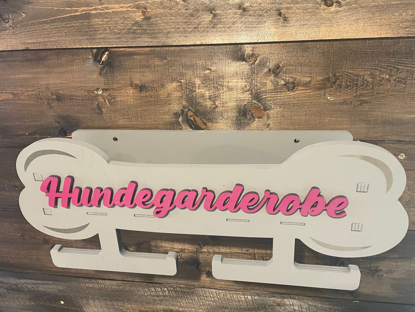 Hundegarderobe Knochenform, Leinenplatz, personalisiert, Leinengarderobe, Leinenparkplatz, Leinenhalter, Hundeleine, Leine aufhängen