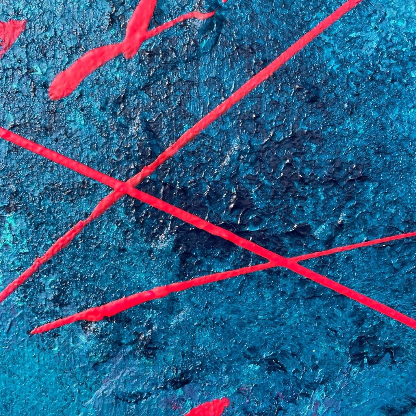 Abstraktes Gemälde aus Acryl handgemalt auf Leinwand 40x40 cm | modernes, individuelles Geschenk | Unikat