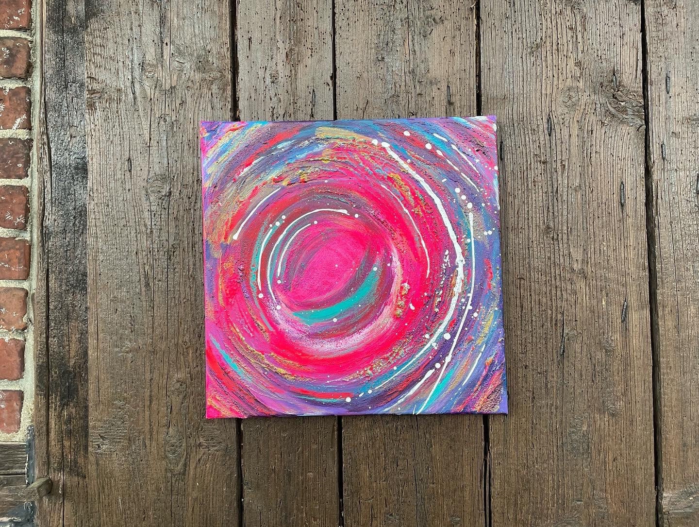 Abstraktes Gemälde aus Acryl handgemalt auf Leinwand 40x40 cm | modernes, individuelles Geschenk | Unikat