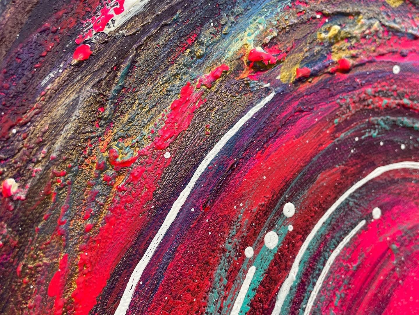 Abstraktes Gemälde aus Acryl handgemalt auf Leinwand 40x40 cm | modernes, individuelles Geschenk | Unikat