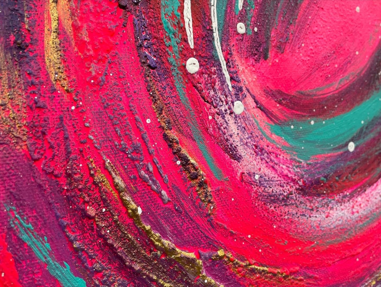 Abstraktes Gemälde aus Acryl handgemalt auf Leinwand 40x40 cm | modernes, individuelles Geschenk | Unikat