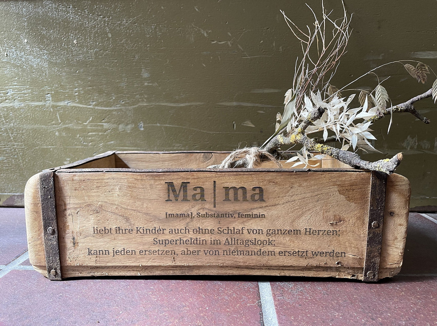 Ziegelform Definition Ma | ma, Mama, Muttertag, Aufbewahrung, Holz Vintage personalisierbar, rustikale Deko aus Altholz