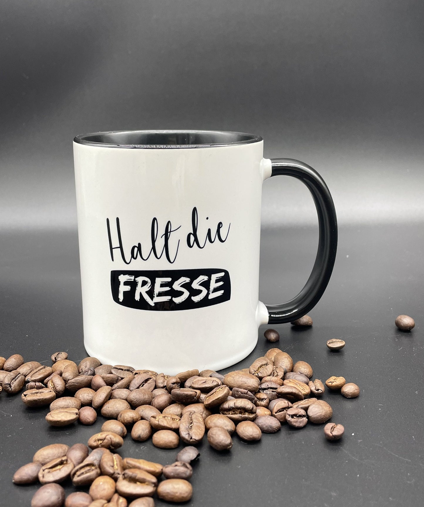 Tasse mit Spruch "Halt die Fresse" Kaffeetasse | Kaffeebecher