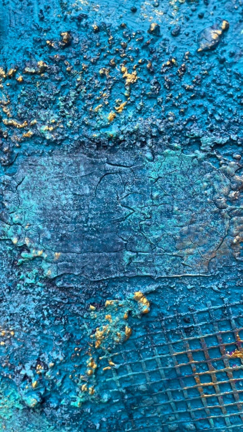 Abstraktes Gemälde aus Acryl handgemalt auf Leinwand 40x40 cm | modernes, individuelles Geschenk | Unikat