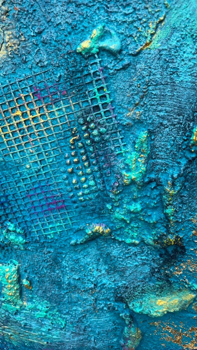 Abstraktes Gemälde aus Acryl handgemalt auf Leinwand 40x40 cm | modernes, individuelles Geschenk | Unikat