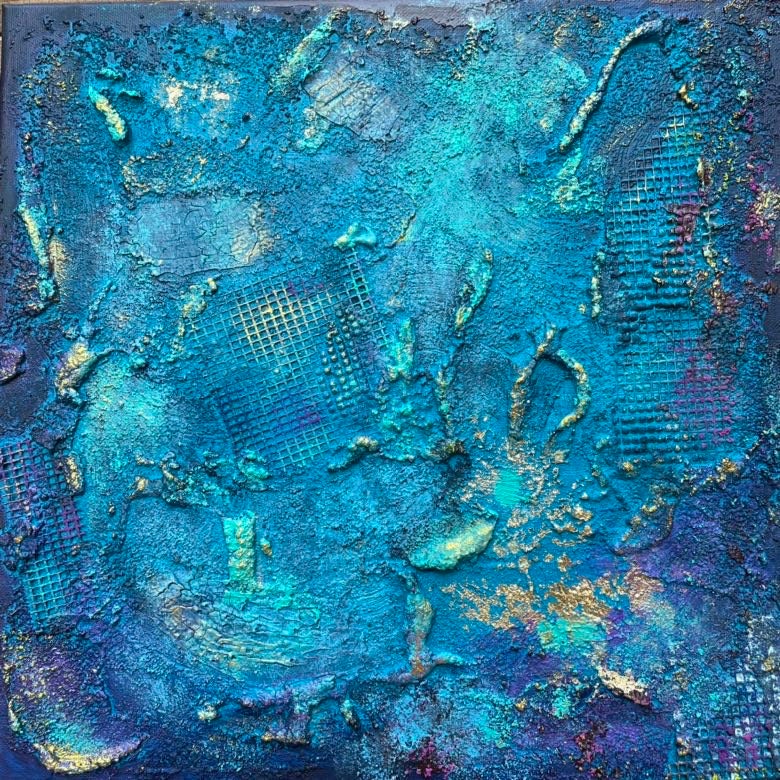 Abstraktes Gemälde aus Acryl handgemalt auf Leinwand 40x40 cm | modernes, individuelles Geschenk | Unikat