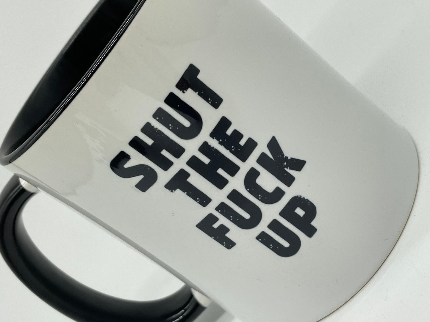 Tasse mit Spruch "Shut the fuck up" Kaffeetasse | kaffeebecher