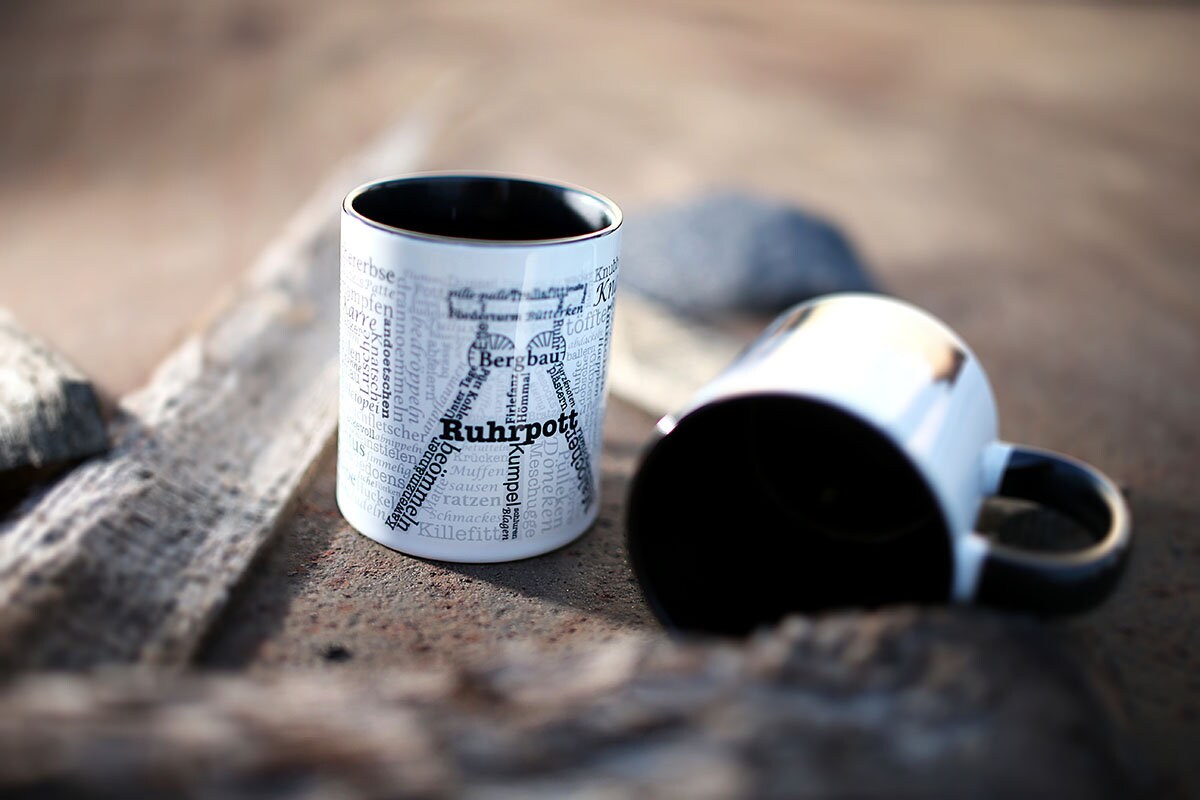 Ruhrpott Tasse mit Bergbau-Design Glück Auf Kaffeetasse Personalisierbare Geschenkidee Tasse für Bergleute & Ruhrgebiet-Fans