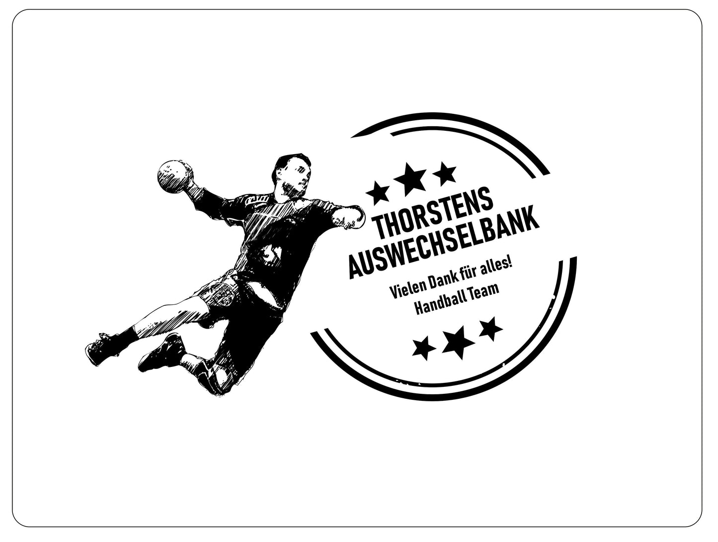 Personalisiertes Handball-Geschenk Bierkastensitz mit Gravur Individuelle Holz-Bierbank Sportler Mannschaftsgeschenk & Jubiläumsidee Holz