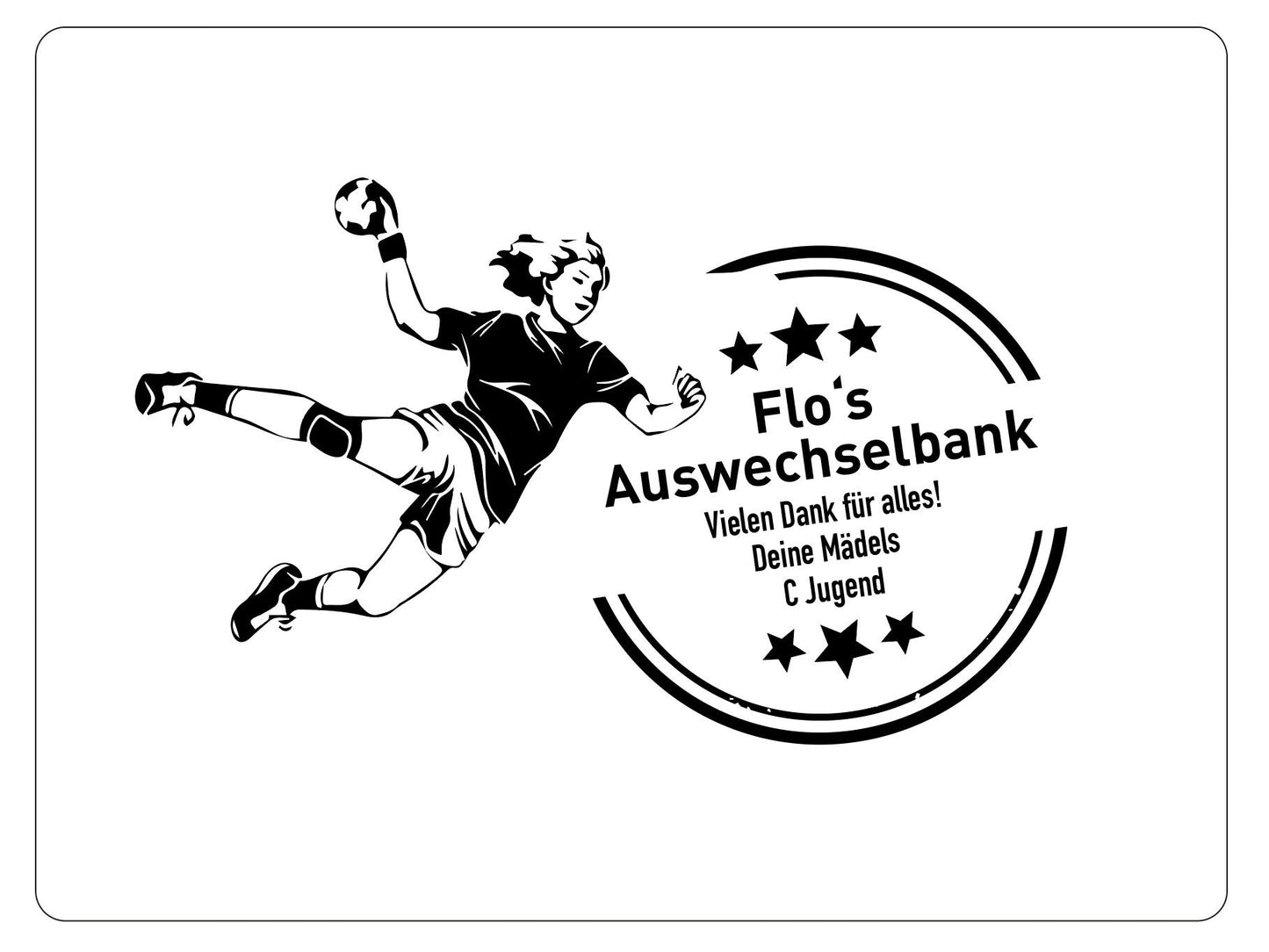 Personalisiertes Handball-Geschenk Bierkastensitz mit Gravur Individuelle Holz-Bierbank Sportler Mannschaftsgeschenk & Jubiläumsidee Holz