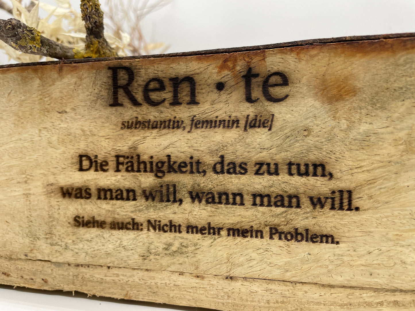 Ziegelform RENTE, Aufbewahrung, Holz Vintage personalisierbar, rustikale Deko aus Altholz