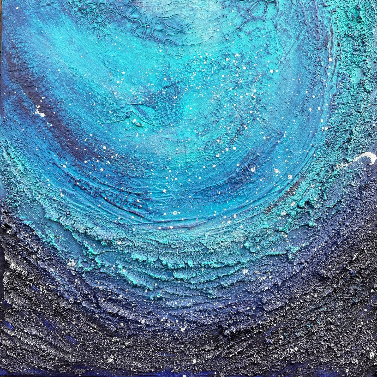 Abstraktes Acryl-Gemälde | handgemalt auf Leinwand 40x40 cm | modernes, individuelles Geschenk | Unikat