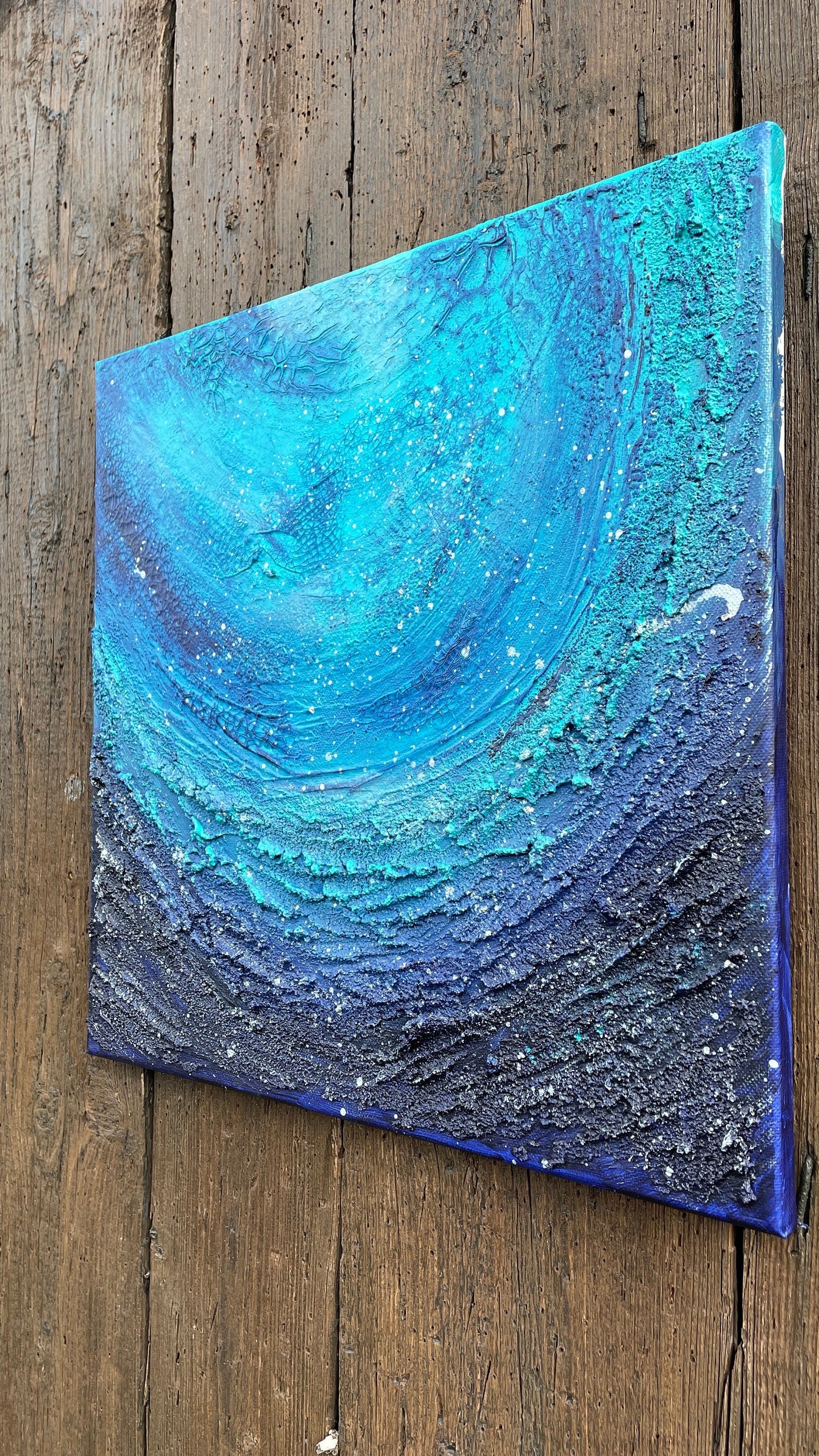 Abstraktes Acryl-Gemälde | handgemalt auf Leinwand 40x40 cm | modernes, individuelles Geschenk | Unikat