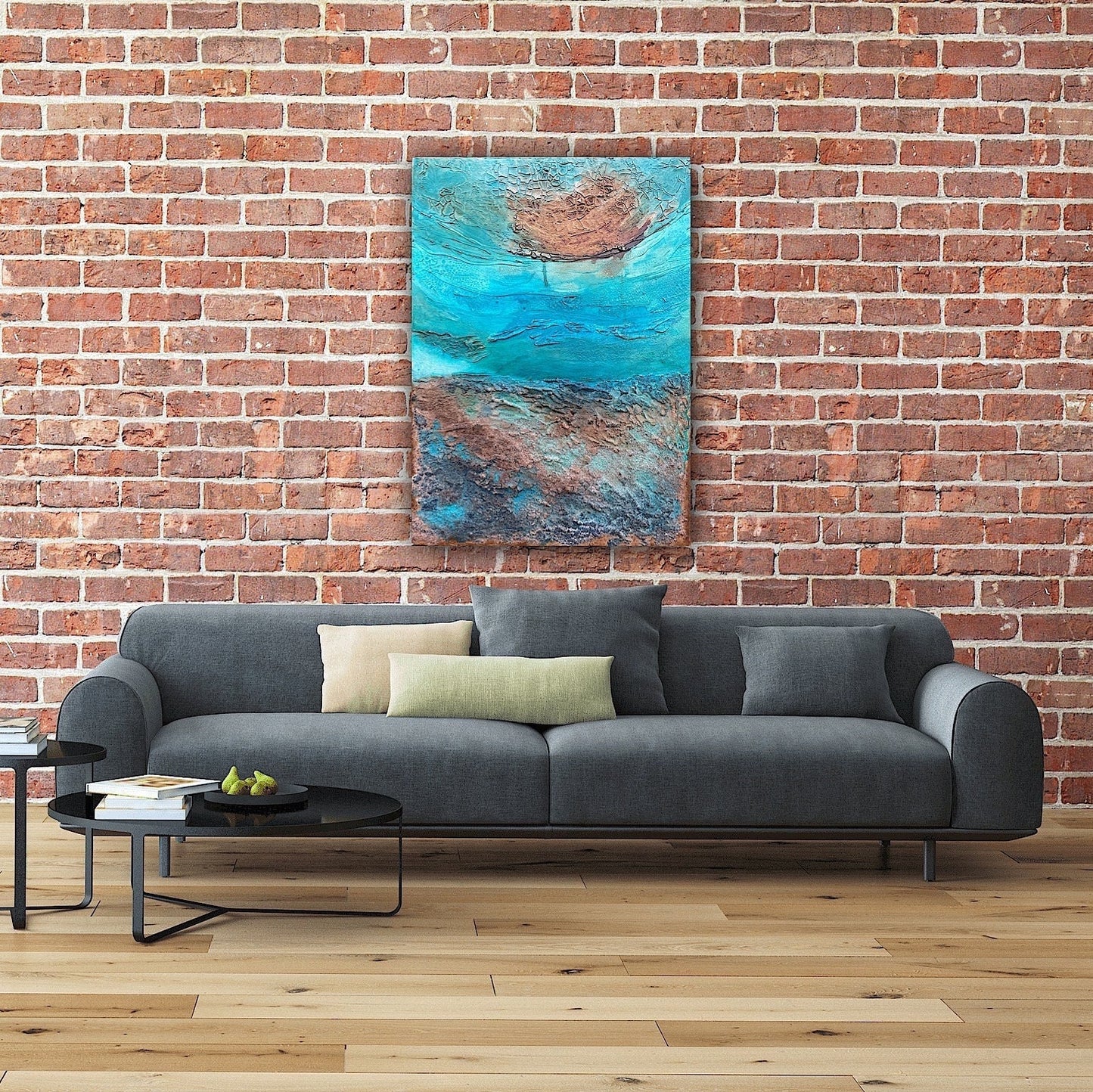 Abstraktes Acryl-Gemälde | handgemalt auf Leinwand 50x70 cm | modernes, individuelles Geschenk | Unikat