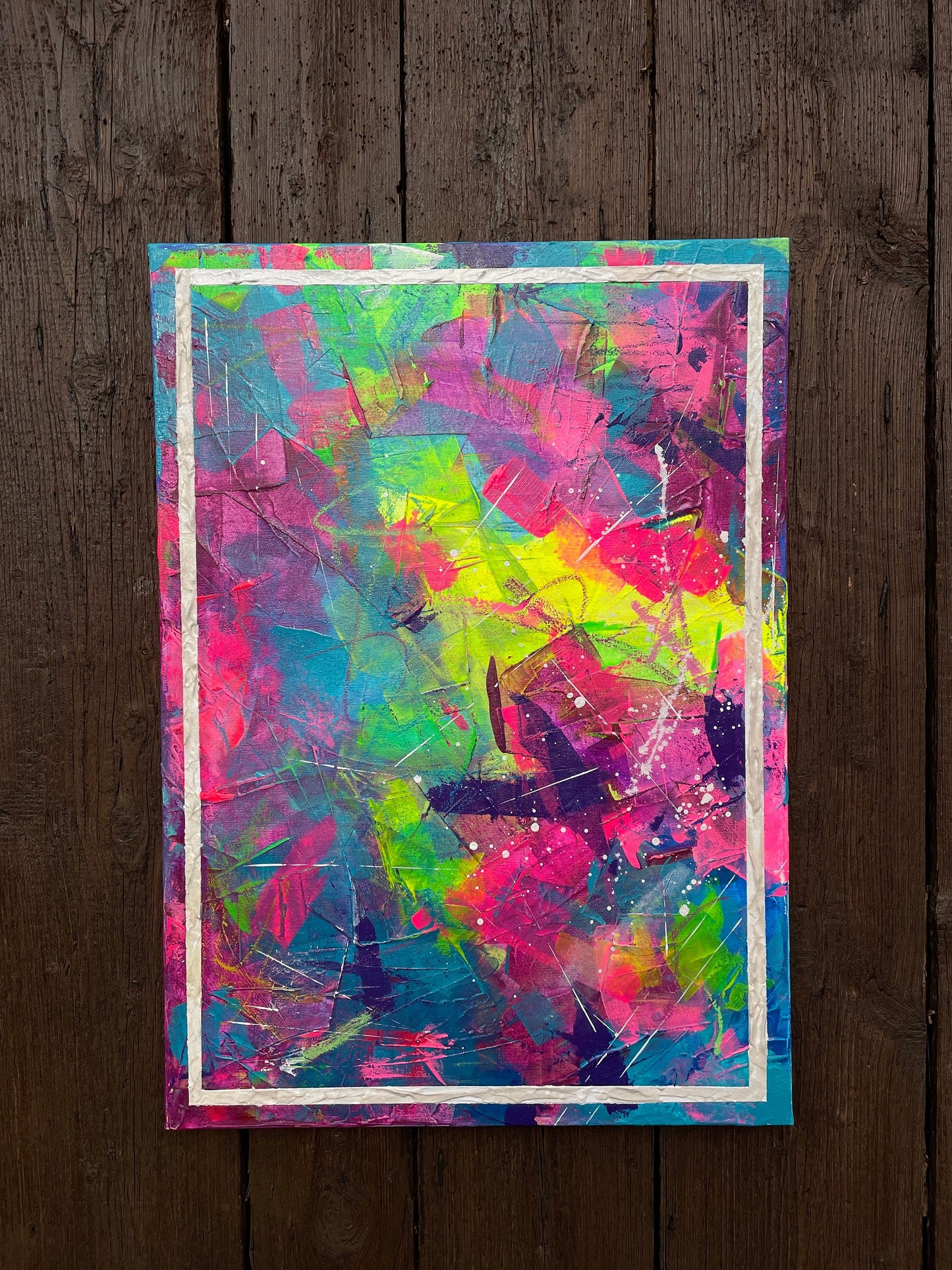 Abstraktes Acryl-Gemälde | handgemalt auf Leinwand 50x70 cm | modernes, individuelles Geschenk | Unikat